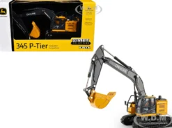 John Deere 345 P-Tier Excavator Yellow "Prestige Collection" Series 1/50 Diecast Model by ERTL TOMY