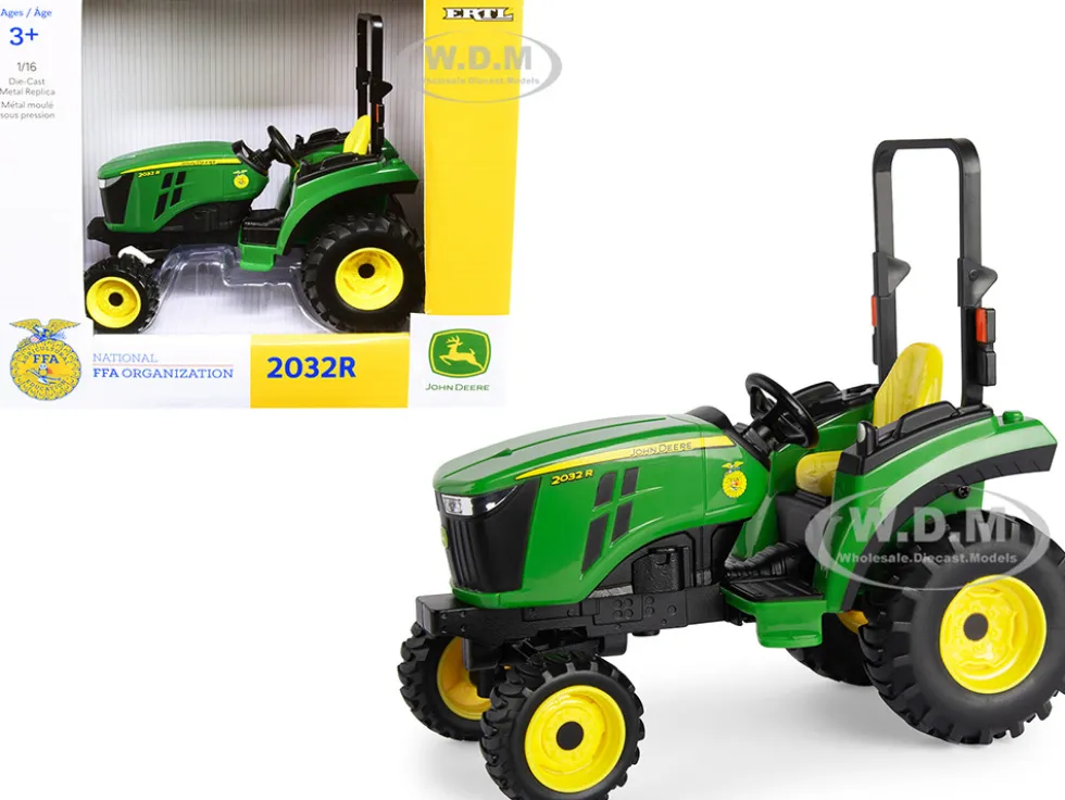 John Deere 2032R Compact Tractor Green with National FFA Organization Logo 1/16 Diecast Model ERTL TOMY 45791