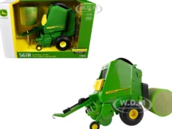 John Deere 561R Round Baler Green with Bale "Replica Play" Series 1/16 Diecast Model by ERTL TOMY