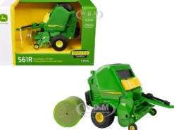 John Deere 561R Round Baler Green with Bale "Replica Play" Series 1/32 Diecast Model by ERTL TOMY