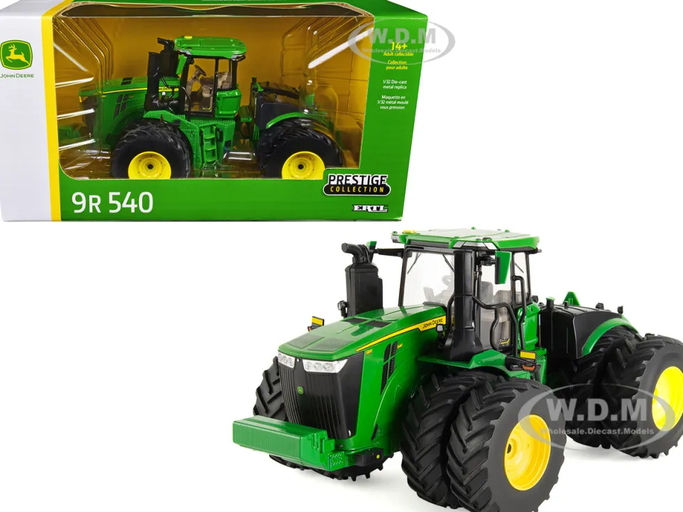 John Deere 9R 540 Tractor Dual Wheels Green Prestige Collection 1/32 Diecast Model ERTL TOMY 45771