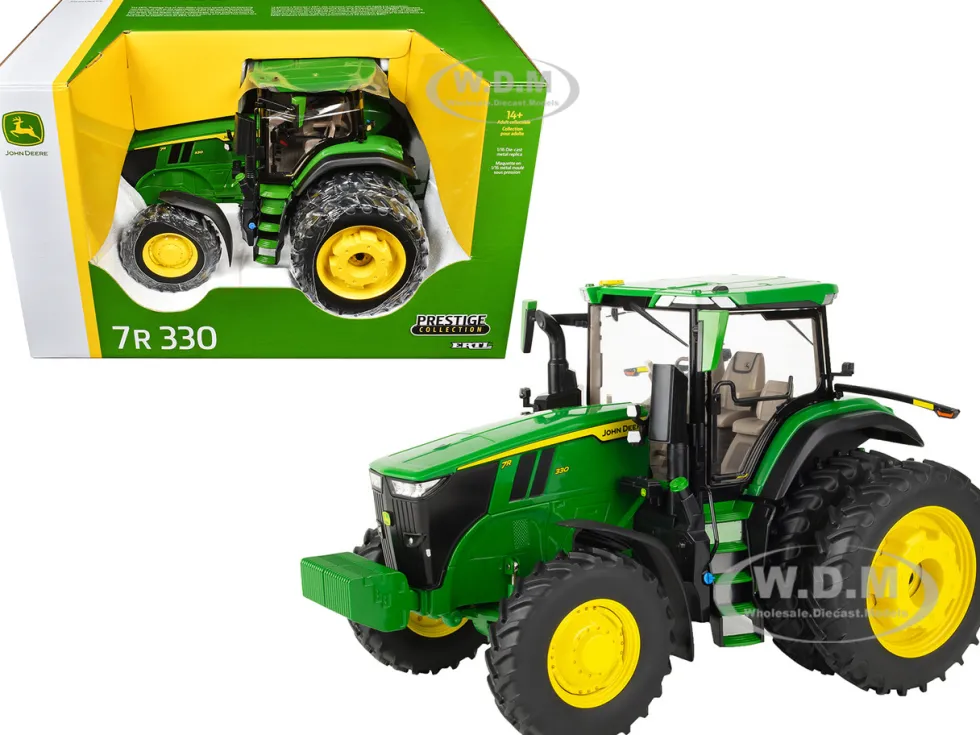 John Deere 7R 330 Tractor with Dual Wheels Green "Prestige Collection" 1/16 Diecast Model by ERTL TOMY