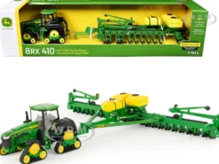 John Deere 8RX 410 Tractor Green with 1775NT 24-Row Planter "Replica Play" Series 1/64 Diecast Model by ERTL TOMY