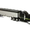John Deere Semi Truck Tractor Grain Trailer Black Silver 1/64 Diecast Model Ertl Tomy 15978