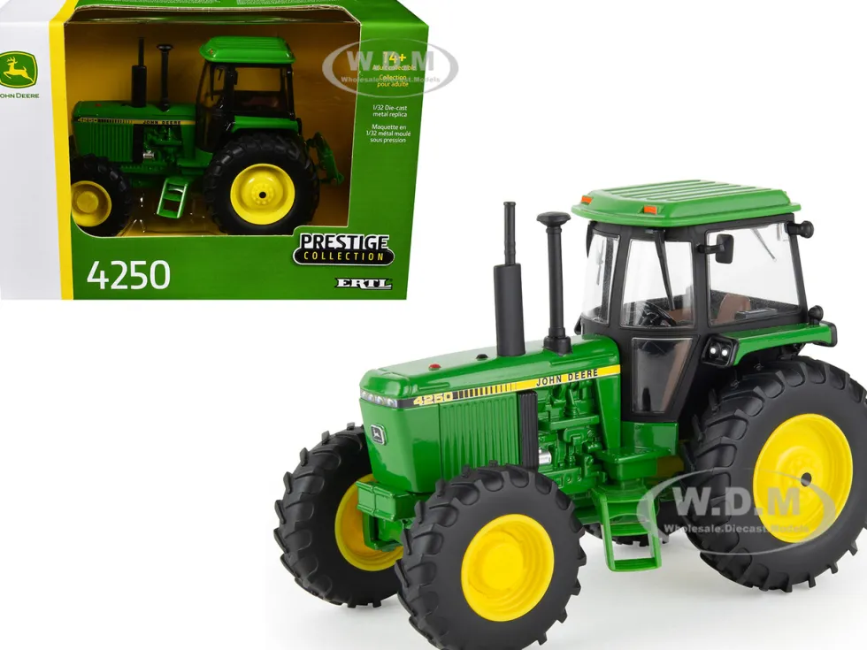 John Deere 4250 Tractor Green with Yellow Stripes "Prestige Collection" Series 1/32 Diecast Model by ERTL TOMY