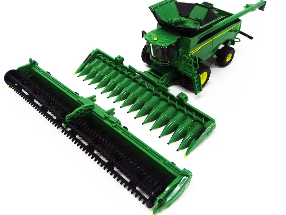 John Deere X9 1100 Combine with 12-Row Corn Head and Draper Grain Head 1/64 Diecast Model ERTL TOMY 45735