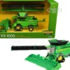 John Deere X9 1000 Tracked Combine with 16-Row Corn Head and Draper Grain Head Green "Replica Play" Series 1/64 Diecast Model by ERTL TOMY
