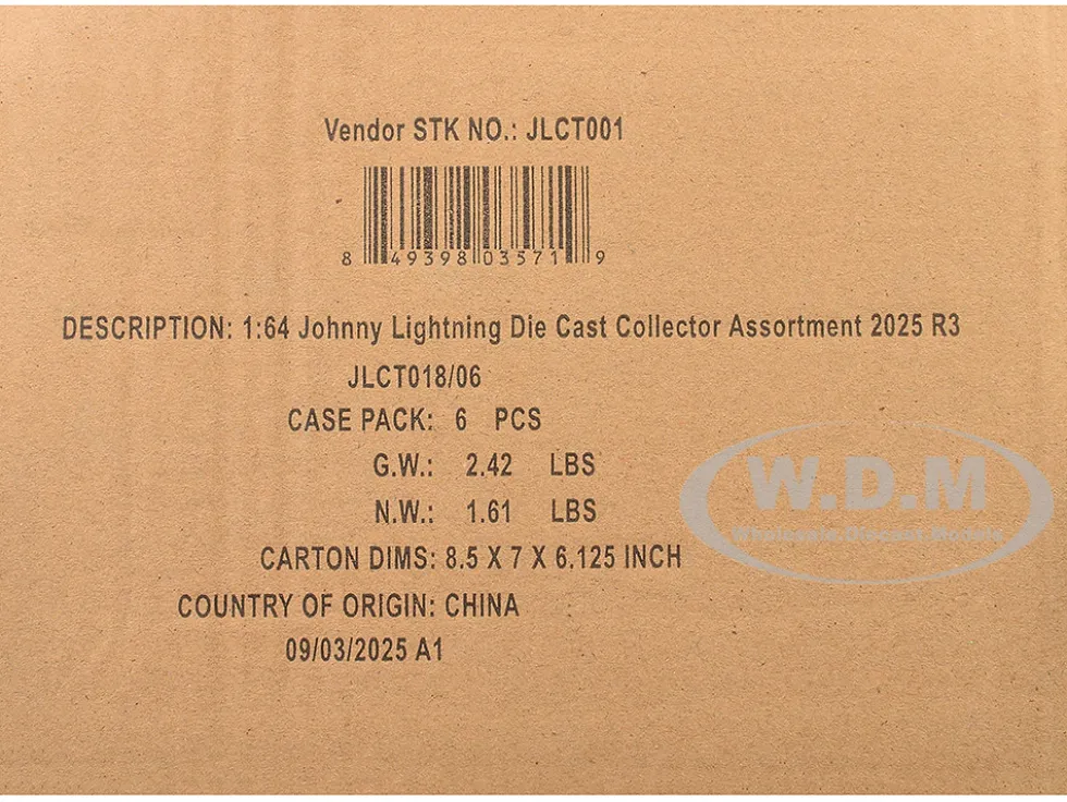 Johnny Lightning Collector's Tin 2025 Set of 6 Cars Release 3 Limited Edition 1/64 Diecast Model Cars by Johnny Lightning