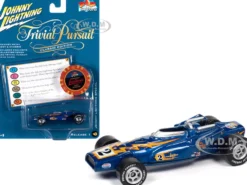 Johnny Lightning Special Blue Metallic Poker Chip Collector Token Game Card Trivial Pursuit Pop Culture Series 1/64 Diecast Model Car Johnny Lightning JLPC003 JLSP137
