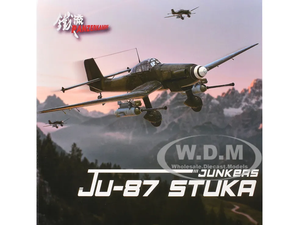 Junkers Ju 87G2 Stuka Bomber Aircraft "10.(Pz)/SG 2 Immelmann, T6+BB, Oberst Hans-Ulrich Rudel, Romania" (1944) German Luftwaffe "Wing" Series 1/72 Diecast Model by Panzerkampf