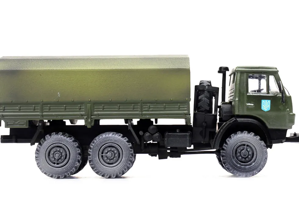 Kamaz 4310 Transport Truck Green Weathered Ukrainian Ground Forces 1/72 Diecast Model Legion LEG-12061LD