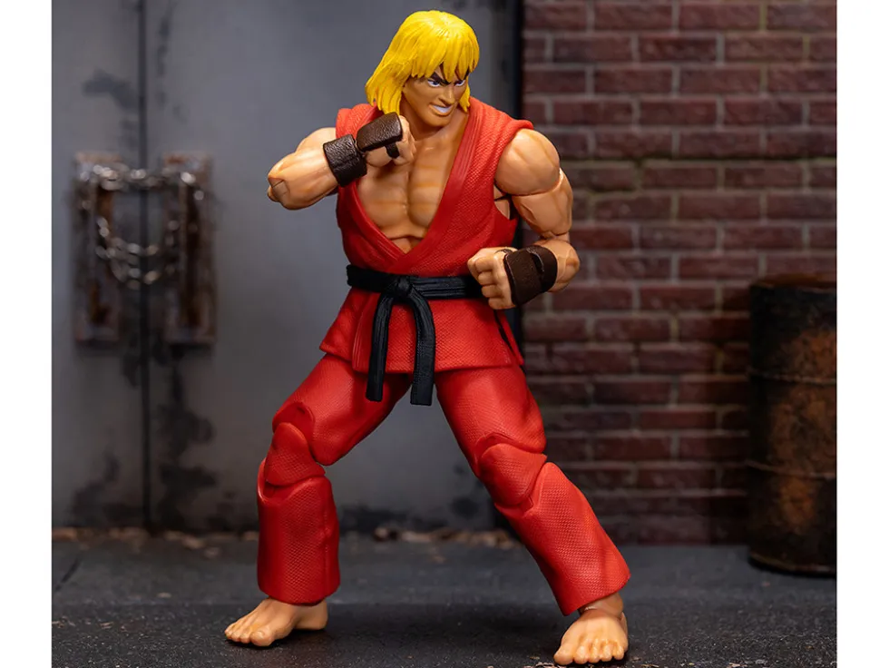 Ken 6 Moveable Figure with Accessories and Alternate Head and Hands Ultra Street Fighter II The Final Challengers 2017 Video Game Model Jada 34218