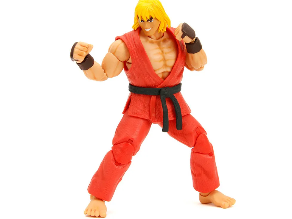 Ken 6 Moveable Figure with Accessories and Alternate Head and Hands Ultra Street Fighter II The Final Challengers 2017 Video Game Model Jada 34218