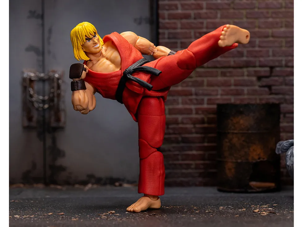 Ken 6 Moveable Figure with Accessories and Alternate Head and Hands Ultra Street Fighter II The Final Challengers 2017 Video Game Model Jada 34218