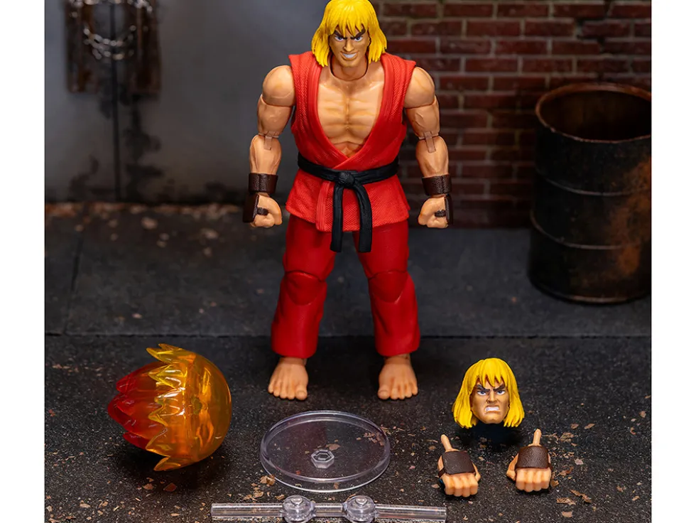Ken 6 Moveable Figure with Accessories and Alternate Head and Hands Ultra Street Fighter II The Final Challengers 2017 Video Game Model Jada 34218
