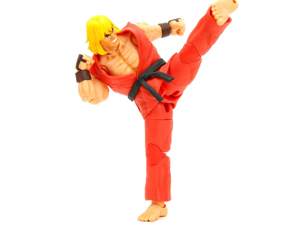 Ken 6 Moveable Figure with Accessories and Alternate Head and Hands Ultra Street Fighter II The Final Challengers 2017 Video Game Model Jada 34218