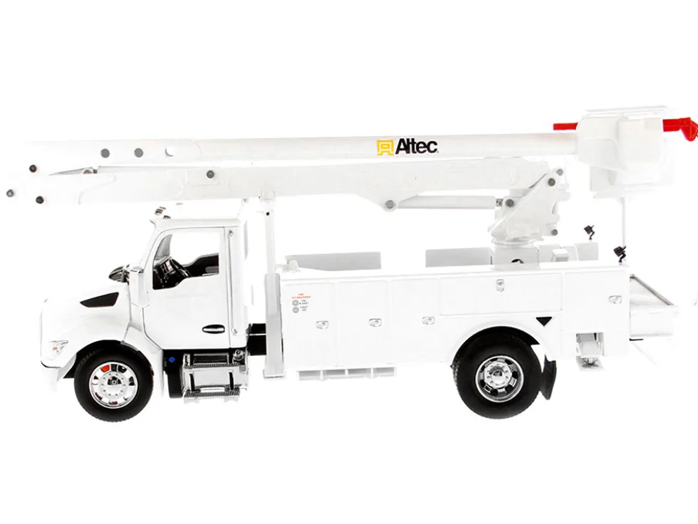 Kenworth T380 Altec AA55 Aerial Service Truck White Transport Series 1/32 Diecast Model Diecast Masters 71100
