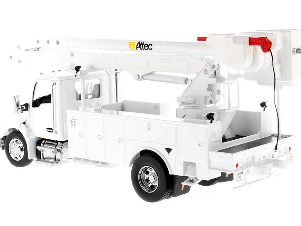 Kenworth T380 Altec AA55 Aerial Service Truck White Transport Series 1/32 Diecast Model Diecast Masters 71100