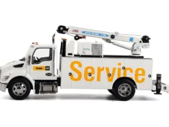 Kenworth T380 Auto-Crane Titan 85 Truck with Miller EnPak White "Transport Series" 1/50 Diecast Model by Diecast Masters