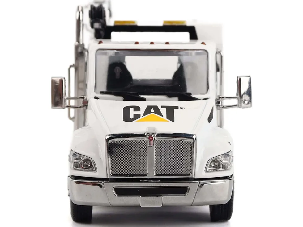 Kenworth T380 Auto-Crane Titan 85 Truck with Miller EnPak White "Transport Series" 1/50 Diecast Model by Diecast Masters