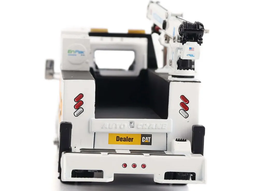 Kenworth T380 Auto-Crane Titan 85 Truck with Miller EnPak White "Transport Series" 1/50 Diecast Model by Diecast Masters