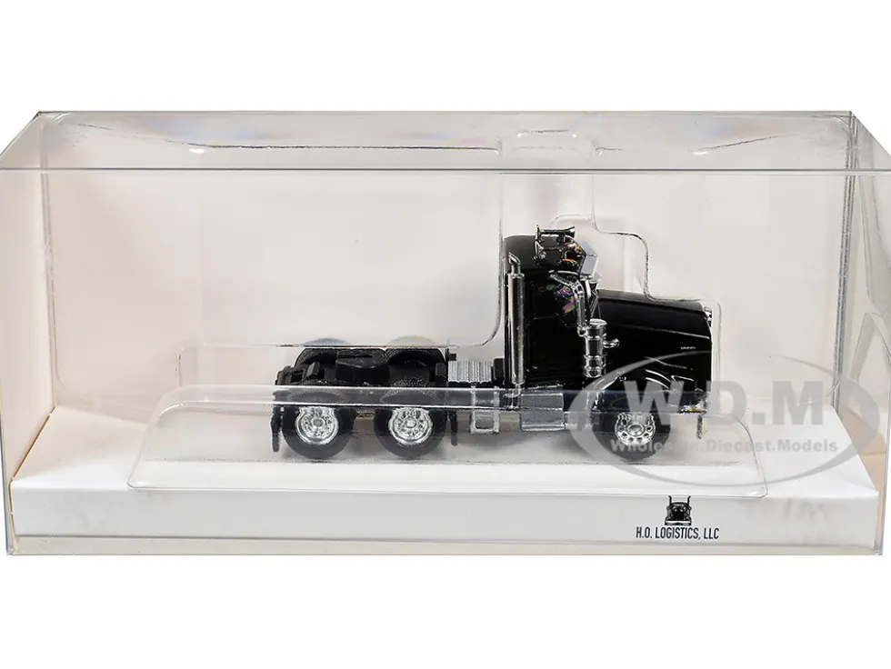 Kenworth T800 Day Cab Black 1/87 (HO) Plastic Model Car by HO Logistics