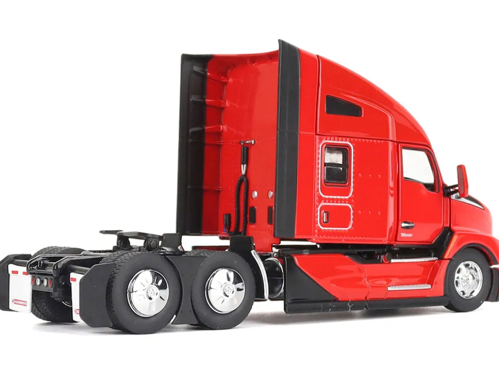 Kenworth T680 76" High Roof Sleeper Cab Truck Tractor Viper Red "Transport Series" 1/50 Diecast Model by Diecast Masters