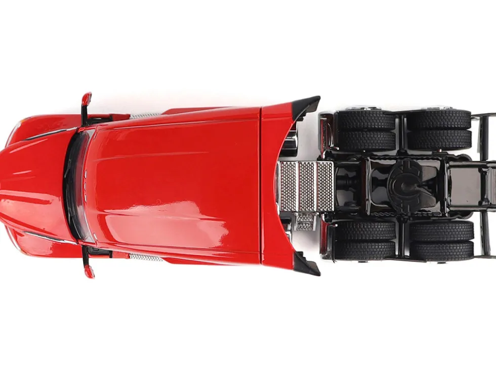 Kenworth T680 76" High Roof Sleeper Cab Truck Tractor Viper Red "Transport Series" 1/50 Diecast Model by Diecast Masters