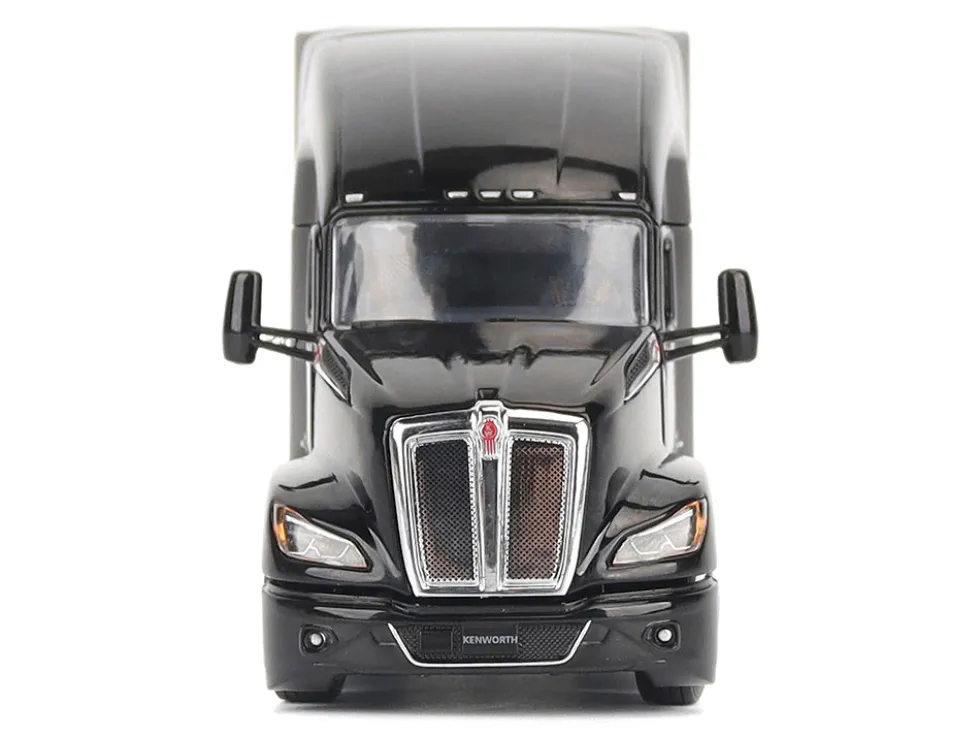 Kenworth T680 76" High Roof Sleeper Cab Truck Tractor Black "Transport Series" 1/50 Diecast Model by Diecast Masters
