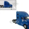 Kenworth T680 Sleeper Cab Blue Metallic 1/87 (HO) Plastic Model Car by HO Logistics