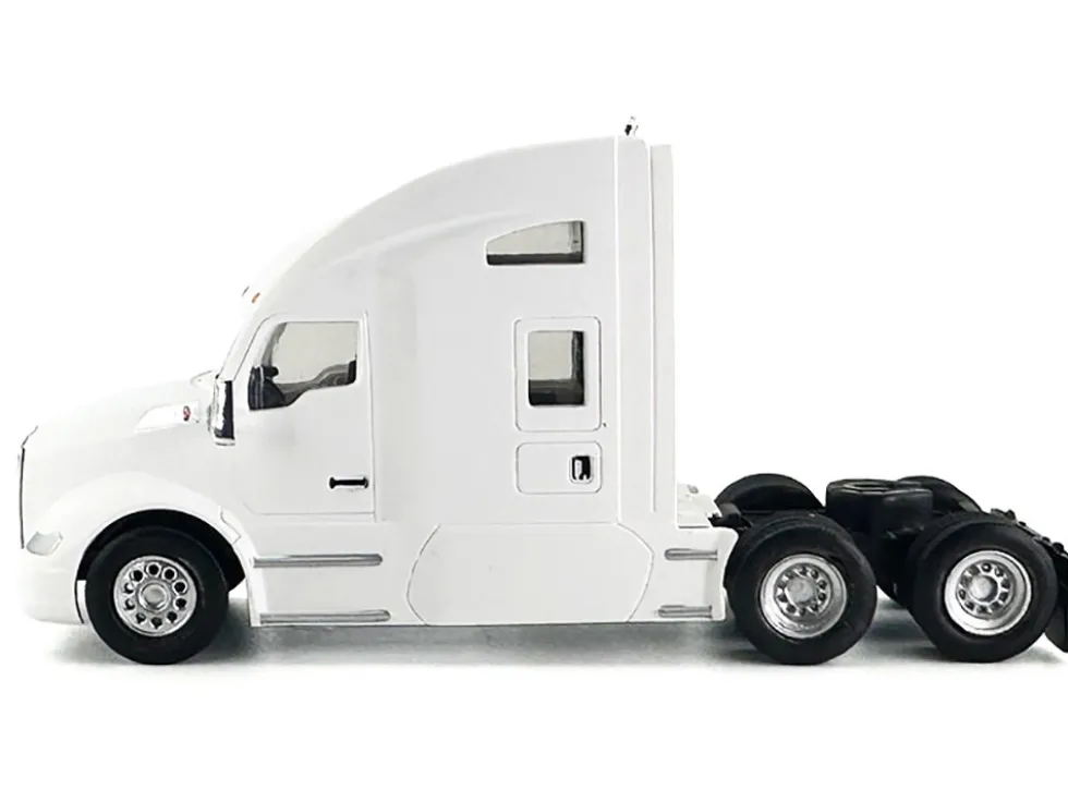 Kenworth T680 Sleeper Cab White 1/87 (HO) Plastic Model Car by HO Logistics