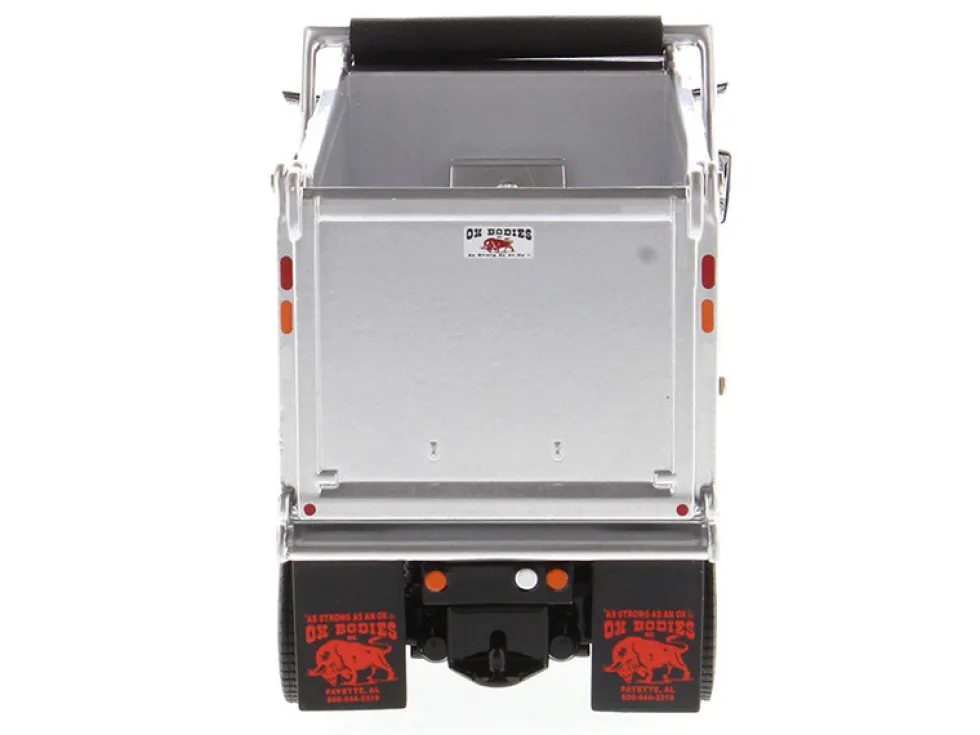 Kenworth T880S SFFA Tandem Axle Pusher Axle OX Stampede Dump Truck Blue and Chrome Transport Series 1/50 Diecast Model Diecast Masters 71078