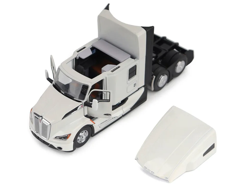 Kenworth T680 Truck Tractor Pearl White "Transport Series" 1/50 Diecast Model by Diecast Masters