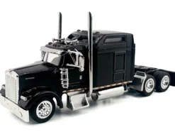 Kenworth W900L Truck Tractor with Sleeper Cab Black 1/87 (HO) Plastic Model Car by HO Logistics