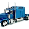 Kenworth W900L Truck Tractor with Sleeper Cab Blue Metallic 1/87 (HO) Plastic Model Car by HO Logistics