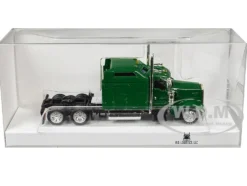 Kenworth W900L Truck Tractor with Sleeper Cab Green 1/87 (HO) Plastic Model Car by HO Logistics