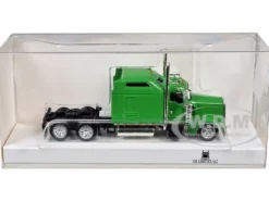 Kenworth W900L Truck Tractor with Sleeper Cab Lime Green 1/87 (HO) Plastic Model Car by HO Logistics