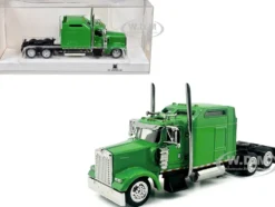 Kenworth W900L Truck Tractor with Sleeper Cab Lime Green 1/87 (HO) Plastic Model Car by HO Logistics