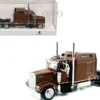Kenworth W900L Truck Tractor with Sleeper Cab Brown Metallic 1/87 (HO) Plastic Model Car by HO Logistics