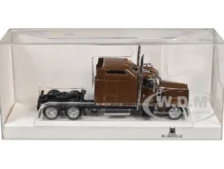 Kenworth W900L Truck Tractor with Sleeper Cab Brown Metallic 1/87 (HO) Plastic Model Car by HO Logistics
