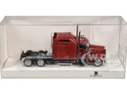 Kenworth W900L Truck Tractor with Sleeper Cab Red Metallic 1/87 (HO) Plastic Model Car by HO Logistics