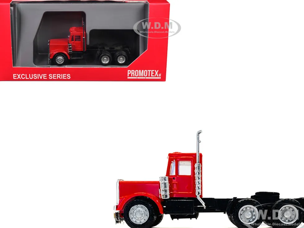 Kenworth W900 Short Day Cab "New Version" Red 1/87 (HO) Plastic Model Car by Promotex
