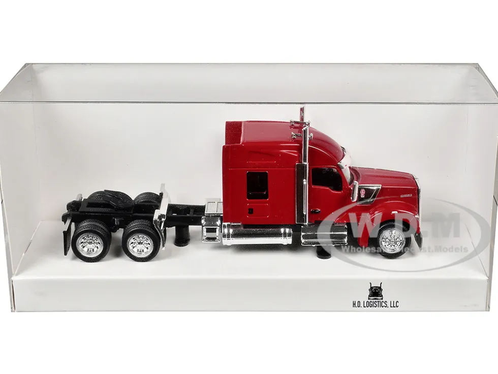 Kenworth W990 with Stand Up Sleeper Cab Red 1/87 (HO) Plastic Model Car by HO Logistics