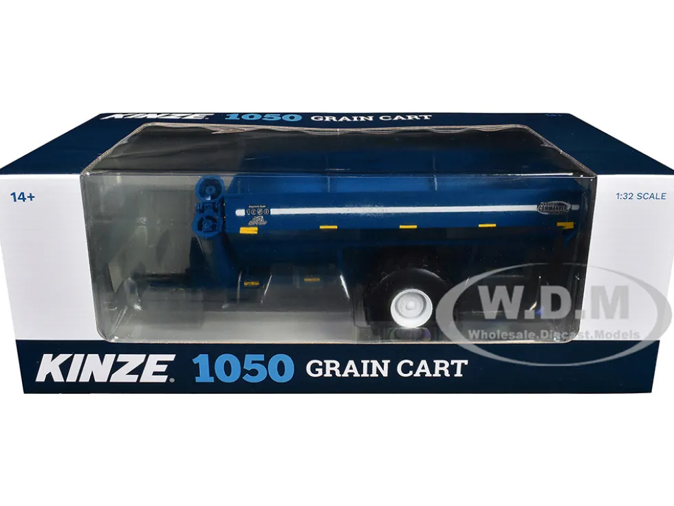Kinze 1050 Grain Cart Soft-Tred Blue (Plastic) 1/32 Model by SpecCast