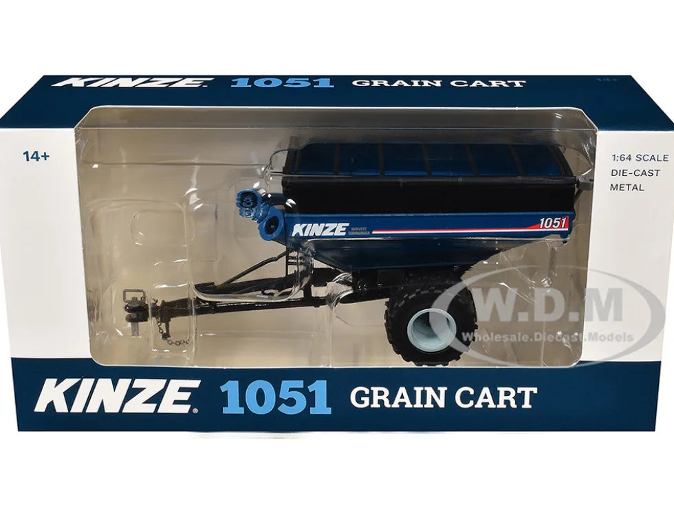 Kinze 1051 Grain Cart with Flotation Tires Blue 1/64 Diecast Model by SpecCast