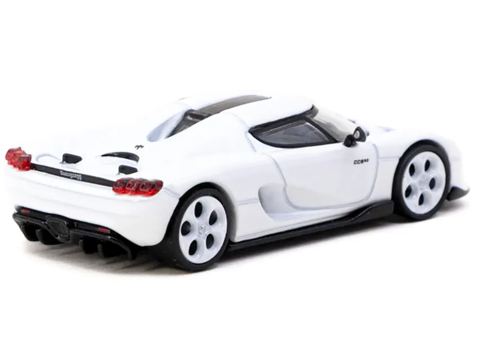 Koenigsegg CC850 White with Tarmac Cards "Global64" Series 1/64 Diecast Model by Tarmac Works
