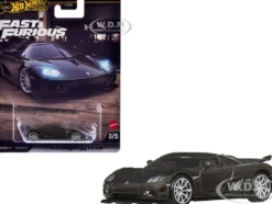 Koenigsegg CCXR Dark Gray Metallic "Fast Five" (2011) Movie "Fast & Furious" Series Diecast Model Car by Hot Wheels