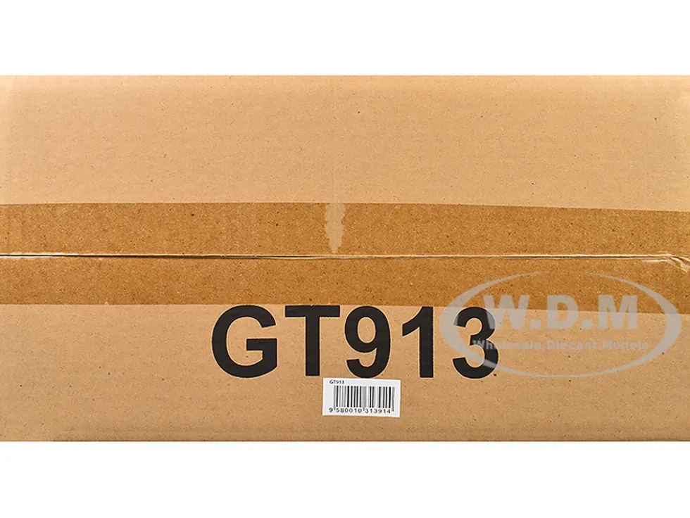 2023 Koenigsegg Regera White with Black Stripes 1/18 Model Car by GT Spirit