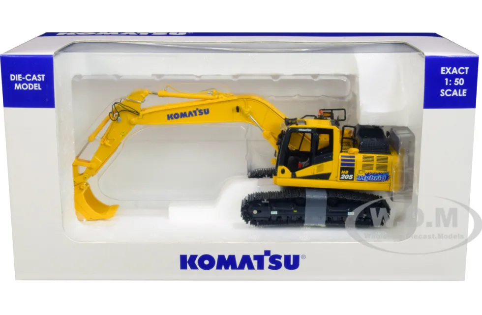 Komatsu HB205-3 Hybrid Tracked Excavator Japan Version 1/50 Diecast Model Universal Hobbies UH8136