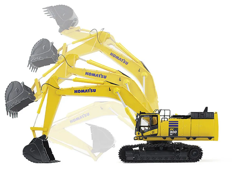 Komatsu PC900LC-11 Excavator Yellow 1/50 Diecast Model by First Gear